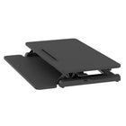 ALTIVA 32" Sit To Stand Height Adjustable Desk Riser converter - Black-Keyboard Tray Dimension: 31.1"W x 10"D (79cm x 25cm)