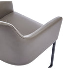 Manhattan Comfort Serena 23.03" Modern Leatherette Upholstered Dining Armchair - Grey - Set of 2-24.02" L x 21" W x 32.68" H