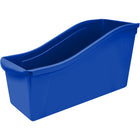 Storex Large Book Bin - Blue - 6 Pack-Sides of bins connect together for safe storage.