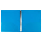 JAM Paper Plastic 0.5" 3-Ring Binder - Blue-Wide front and back binder panels fully cover standard dividers and sheet protectors. Our 3 metal ring binders have 2 buttons for easy opening and closing, and a convenient pocket on the inside flap.