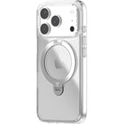 Torras Ostand Q3 Spin Case for iPhone 17 Pro - Clear-10FT Adventure Ready Protection. 2X Tougher Than Military-Grade (MIL-STD-810H) Drop Standards. Beyond military standard protection Patented ShockMAT impact cushioning Raised camera lip and screen bezel