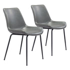 Zuo Byron Dining Chair - Grey - Set of 2-Assembly required