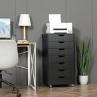 Vinsetto Mobile Letter/A4 Filing Cabinet with Drawers & Wheels - Black-The wheels allow you to move it where you need it
