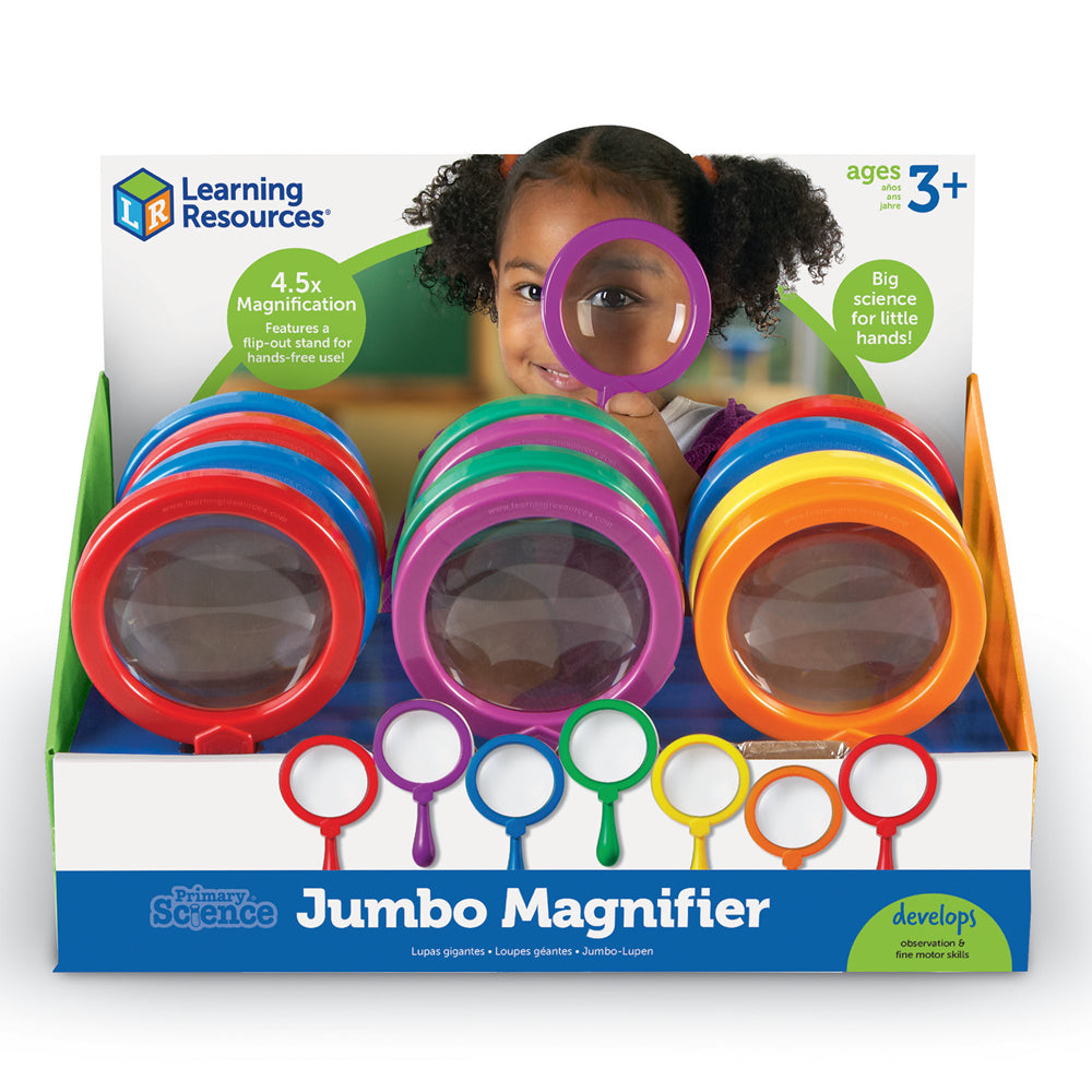 Learning Resources Magnifier & Tweezers Set - Kids Science Tools For Ages 3+ Fine Motor Skills