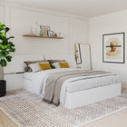Nexera Panoramic Headboard - Queen Size - White-Designed and made in Canada with CARB II/FSC Certified particle board and MDF materials.  Ships in 24-48H from order date. Assembly required