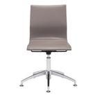 Zuo Glider Conference Chair - Taupe-Plush and durable faux leather fabric