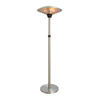 EnerG+ 1500-Watt Infrared Free-Standing Electric Outdoor Heater with LED and Remote-Pole mounted and portable patio heater allows you to direct heat exactly were you need it
