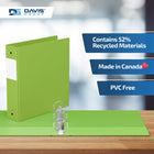 Davis Group Premium Economy Binder - Round Ring - 2" - Lime Green - 6 Pack-Ideal for Conferences, Reference, Colleges & Universities
