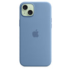 Apple Silicone Case with MagSafe for iPhone 15 Plus - Winter Blue-Colour: Winter Blue