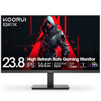 KOORUI 24" 16:9 FHD LED 144Hz 1ms Monitor - E2411K-Featuring an IPS panel, 99 percentage sRGB, and 72percentage NTSC color coverage. Wide viewing angles and accurate color reproduction make it ideal for gaming, content creation, and media consumption