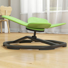 Qaba Butterfly-Shaped Swivel Chair for Training Body Coordination - Green-A non-slip base provides safety and stability during use 