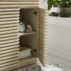 Modway Render 24" Faux Travertine Bathroom Vanity With Sink - White-Ceramic Sink Basin