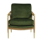 Modway Langford Performance Velvet Accent Armchair - Moss Green Walnut-Assembly Required