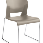 Global Duet Armless Stacking Chair - Latte - Brown-Armless Stacking Chair