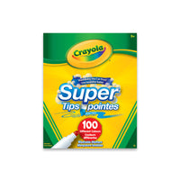 Crayola Washable Super Tips Markers, 100 Count-Features 100 Crayola Super Tips Washable Markers in Crayola colours