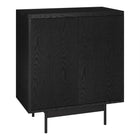 Hudson&Canal Whitman 28"W Accent Cabinet - Black Grain-Modern contemporary design for your home office, bedroom, or living spaces