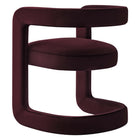 Modway Winslow Performance Velvet Barrel Accent Chair - Mulberry-Fully Assembled