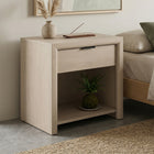 Hudson&Canal Clara 24" Rectangular Nightstand - Alder White-Features easy assembly
