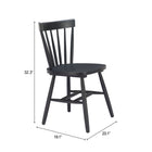 Zuo Tyce Dining Chair - Black - Set of 2-3 year limited warranty
