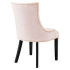 Modway Marquis Performance Velvet Dining Chairs - Pink - 2 Pack-Assembly Required