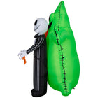 GEMMY Airblown Inflatable Halloween Jack Skellington and Oogie Boogie with LEDs - 77" x 59"-Self-inflates in seconds