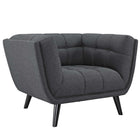 Modway Bestow Upholstered Fabric Armchair - Grey-Chic Luxe Modern Armchair