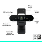 Logitech 4K Pro Webcam with HDR and Noise-Canceling Mics - Black-Make it your own: The Logi Options+ app (3)  simplifies personal device control with zoom in/out, color presets, color adjustments, set manual focus, and easy firmware updates