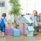 Soozier Soft Play Blocks - Multicoloured - Set of 11-Kid's soft play set includes 2 Cuboids, 3 Cubes, 3 Right Triangles, 3 Cylinders 