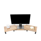 ShoppingAll Dual Monitor Stand and Riser - Walnut - 5 Pack-Computer riser elevates your screen by 9.3 cm to an optimal ergonomic position