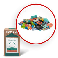 TerraCycle Toys - Zero Waste Box - Small-Recycle any brand used toys including, non-rechargeable electronic toys, controllers, games, players, sound books, remote control vehicles, and electronic stuffed animals without batteries; toy pieces, cards, dice, game boards, packaging from board games, baby toys, building sets, stuffed animals, puzzle pieces, game pieces, action figures, and toys made of 100% wood.
