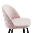 Modway Cordial Performance Velvet Bar Stools - Pink - Set of 2-9