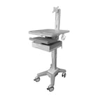 Amer Mounts Light Pedestal Medical Cart with Display Mount-Monitor Height Adjust Range: 130 mm (5.12 inch)