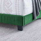 Modway Celine Channel Tufted Performance Velvet Queen Bed - Emerald-Weight Capacity: 800 lb