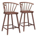 Zuo Stenger Counter Stool - Walnut - Set of 2-Ergonomic and supportive footrest