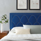 Modway Greta Performance Velvet Twin Headboard - Navy-3 Mounting Positions