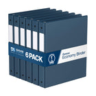 Davis Group Premium Economy Binder - Round Ring - 1" - Navy Blue - 6 Pack-3 Ring Binder
