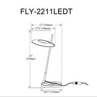 Dainolite Finley Modern Desk Lamp - Matte Black-Suited for Office and Bedroom