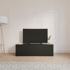 Nexera Trelisse 60 inch TV Stand with 3 doors - Black-Designed and made in Canada with CARB II/FSC Certified particle board and MDF materials. 
