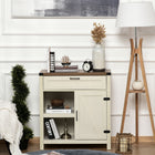 HOMCOM 29.9" L Sideboard Buffet Cabinet - White-It can be used as a buffet, storage cabinet and TV console 