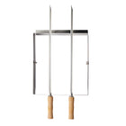 Tramontina Churrasco BBQ Stainless Steel Skewer and Grill Rack Set with Wood Handles-7