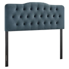 Modway Annabel Stain-Resistant Performance Velvet Queen Headboard - Cadet Blue-Stain-Resistant Performance Velvet