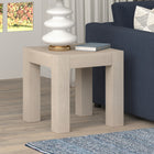 Hudson&Canal Langston 22"W Square Side Table - Alder White-Clean with a soft, dry cloth and no harsh chemicals or abrasive cleaning materials