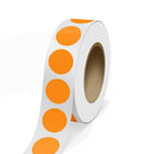 JAM Paper Standard Label Rolls - Burst - 2.25" Seal - Neon Orange - 125 Labels/Roll-Colour: Neon Orange | Make your mail stand out with colourful shipping address labels.