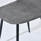 Homy Casa Upholstered Guest & Reception Chairs - Grey Fabric - 4 Pack-Perfect for 30"-36" dining tables: Tailored for kitchens, apartments, and offices.