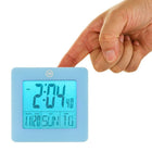 Marathon Digital Desktop Clock with Day, Date, Temperature, Alarm and Backlight - Blue (CL030050BL)-Digital desktop/alarm clock with snooze function displays time, calendar and indoor temperature.
