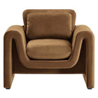 Modway Waverly Performance Velvet Armchair - Brown-Weight Capacity: 330 lb