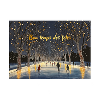 Pierre Belvedere Holiday Cards Set with Envelopes - Winter Lights - 6" x 4.5" - French - 20 Pack-High quality cards and envelopes for the holiday season