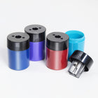 Staedtler Metal Sharpener with Cylindrical Receptacle - 1 Hole - 1 Pack-Metal sharpener, Plastic receptacle