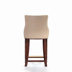 Manhattan Comfort Shubert 22.64" Modern Leatherette Upholstered Counter Stool - Tan - 3 Pack-Seat Height: 25.98 in