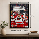Frameworth Nikolaj Ehlers 20" H x 29" W Framed Canvas Carolina Hurricanes 2026 Stanley Cup Champions Framed - Officially Licensed NHL/NHLPA-7